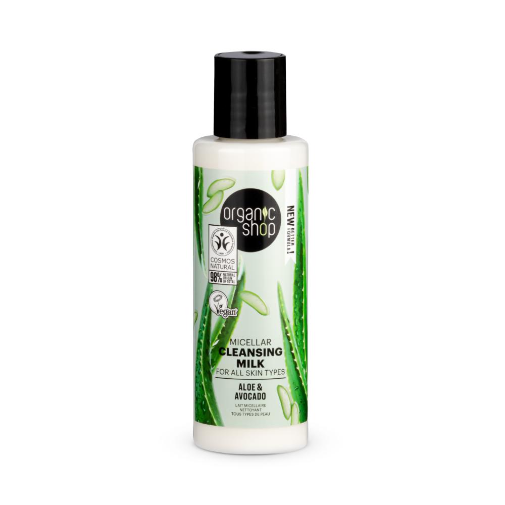 اورجانيك شوب ماء ميسيلار مزيل مكياج بالصبار لجميع أنواع البشرة 150مل