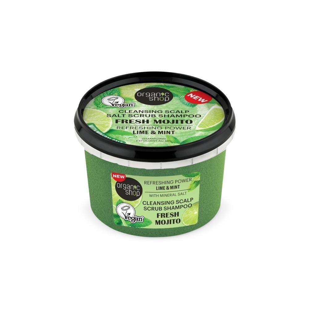 اورجانيك شوب شامبو مقشّر لفروة الراس بالليمون والنعناع 250 مل