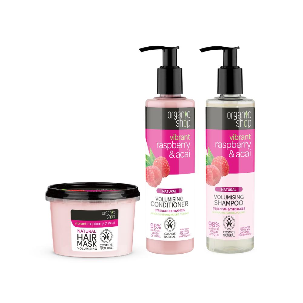 بكج عضوي لترطيب وكثافة الشعر بتوت العليق من أورجانيك شوب - لمسة ستور