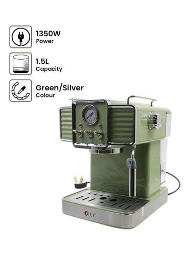 آلة قهوة إسبرسو 1.5 L 1350.0 W DLC-CM7311 أخضر/فضي...