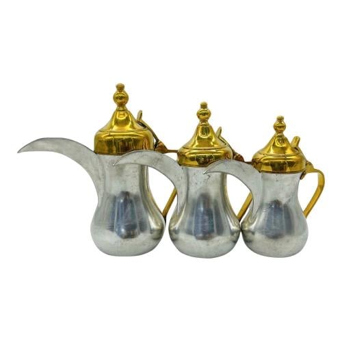 طقم دلة حائل لونين 3 حبة