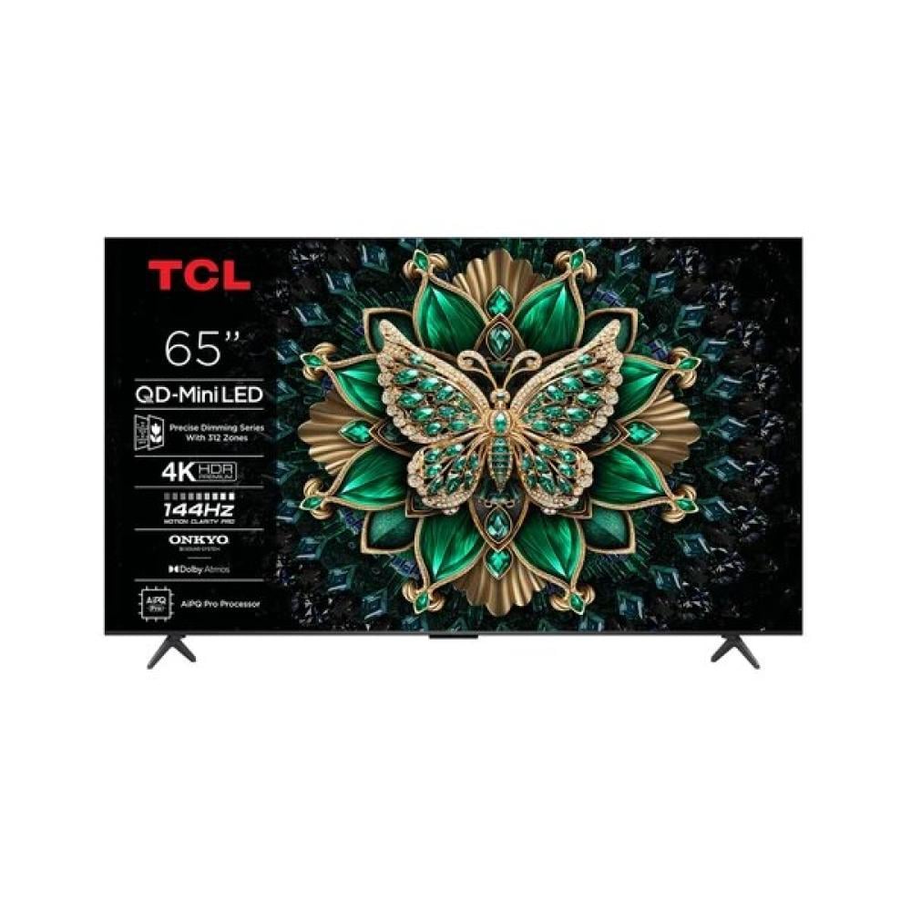 شاشة تي سي ال 65 بوصة  QD-Mini LED عالي الجودة تصميم فائق النحافة أسود موديل 65C6K