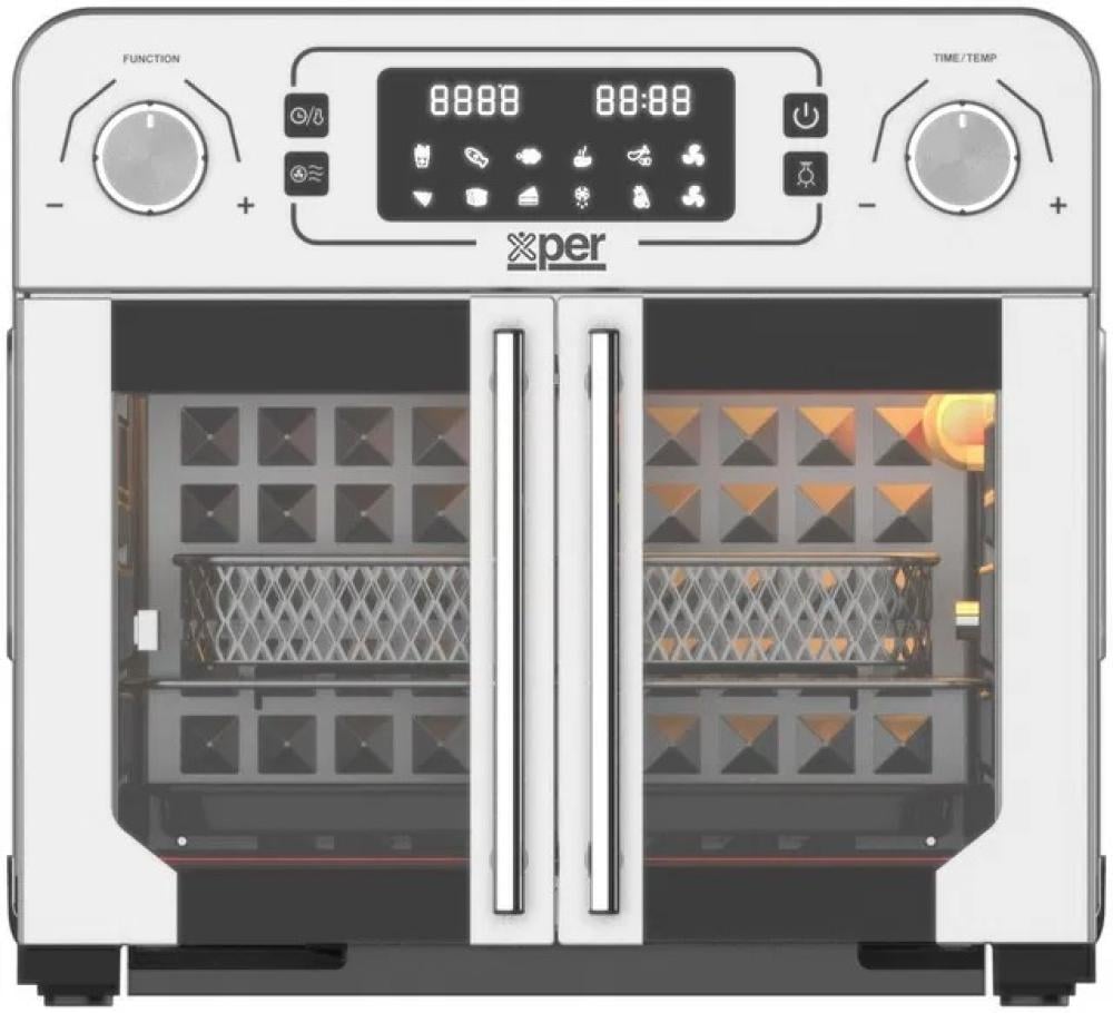 قلاية بدون زيت وفرن اكسبير 23 لتر 1700 واط - باب مزدوج - ستيل موديل  XPAO-9050S | تكنو بيست (20630040)