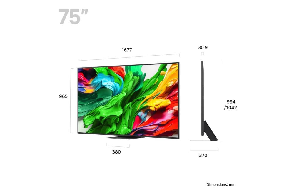 شاشة ذكية ال جي كيو نيد 4 كي مقاس 75 بوصة المدعوم بجهاز التحكم AI Magic remote وميزة HDR10 نظام تشغيل ويبوس موديل 75QNED86A6A | تكنو بيست (27309102)