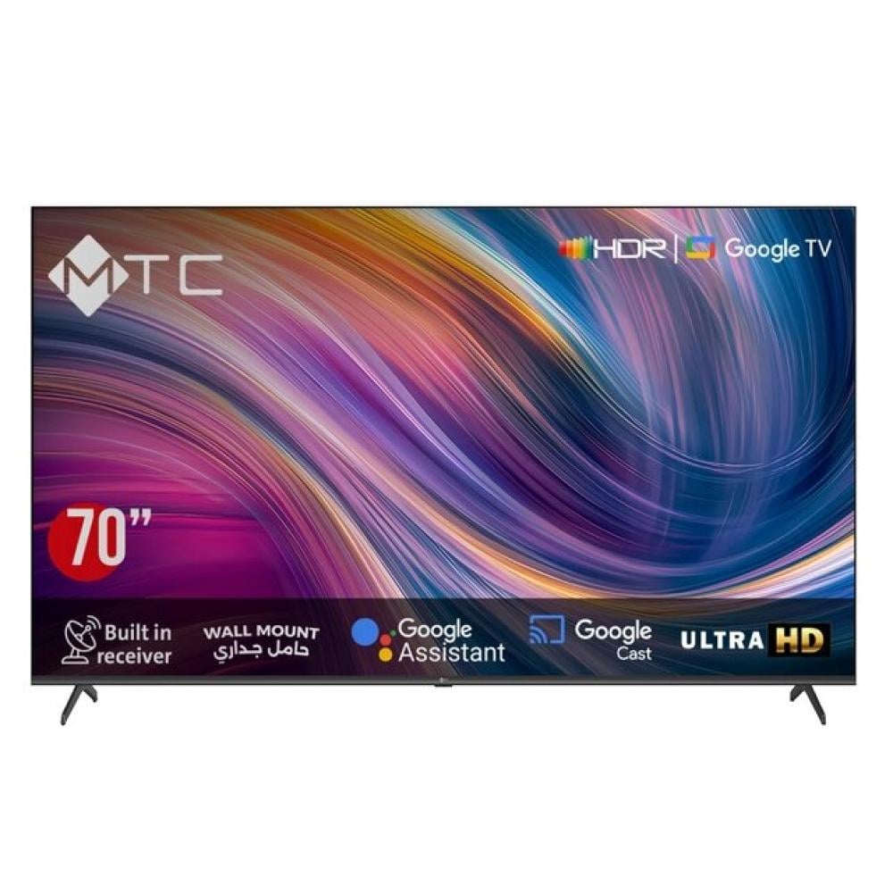 شاشة MTC الذكية 70 بوصة  4K UHD  Google TV بتقنية HDR موديل MT70UH450GO | تكنو بيست (20409049)