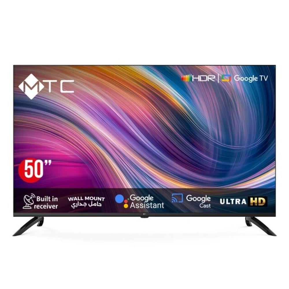 شاشة MTC  50 بوصة سمارت  ذكية بنظام Google  وضوح فائق 4K   موديل MT50UH450GO | تكنو بيست (20409046)