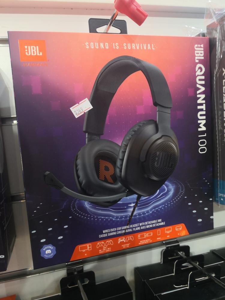 سماعة رأس جي بي ال كوانتوم 100 سلكيه مع مايك للألعاب الأصلية - أسود