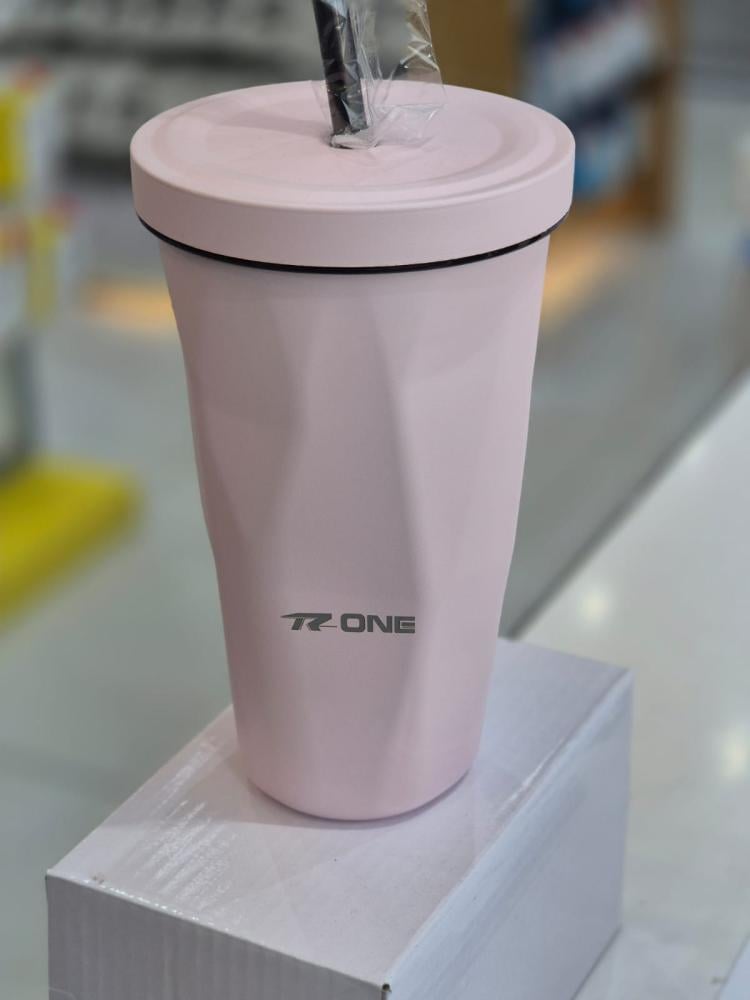 مق حراري معزول بجدار مزدوج سعة 500 مل مع ماصة ستيل وغطاء ثيرموس سيبر، كوب سفر بظلال متدرجة ساخنة وباردة، مجموعة من قطعة واحدة