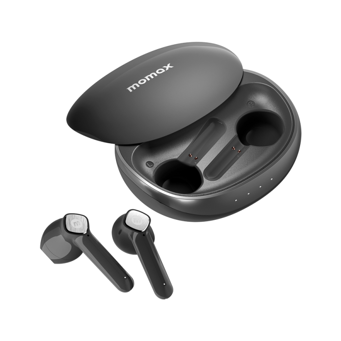 سماعة أذن موماكس بلوتوث لاسلكي بيلس لايت 3 ترو مع غطاء شاحن - اسود