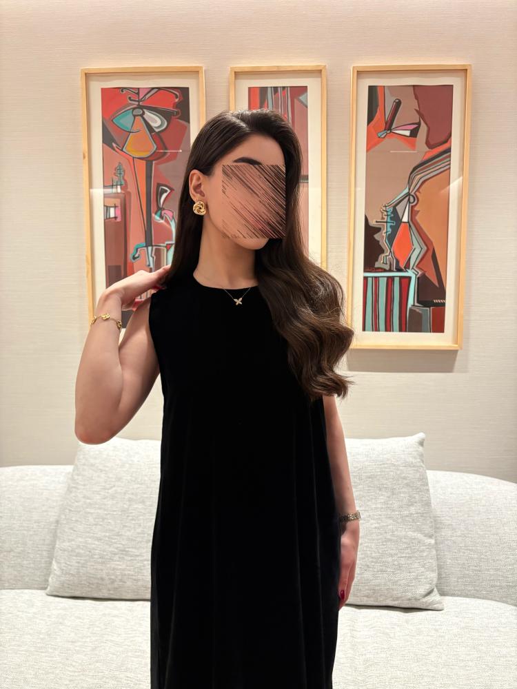 فستان عبايه مخمل