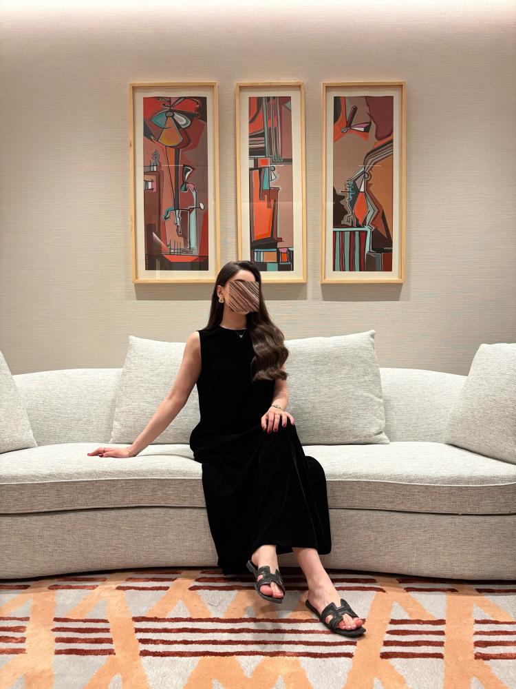 فستان عبايه مخمل