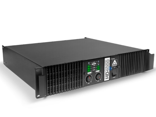 HD4000 مضخم الصوت الطاقة 2x1200 وات / 4 أوم - 4000 وات / 4 أوم بريدج  ,ماركة Amate Audio , صنع في اسبانيا , لون أسود, مثالي في قاعات المؤتمرات , المطاعم , المقاهي , قاعات الدراسة