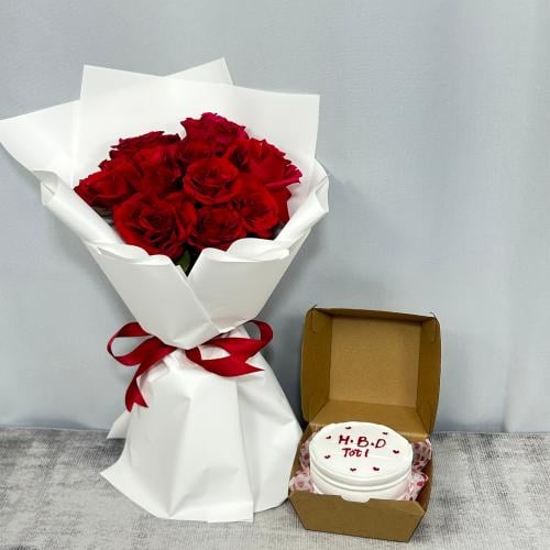 بوكيه مع كيك