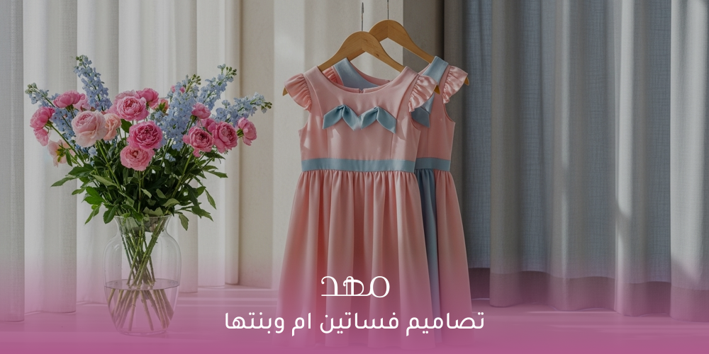 تصاميم فساتين ام وبنتها