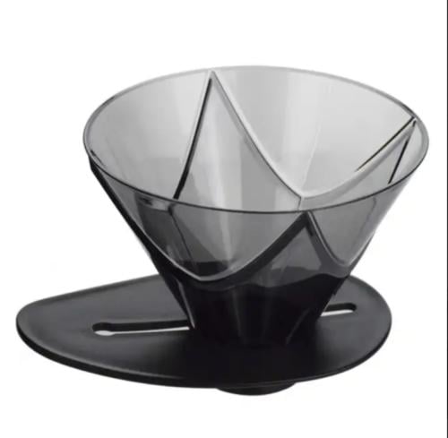 قمع V60 مقاس 02 مع حامل اسود | V60 Dripper