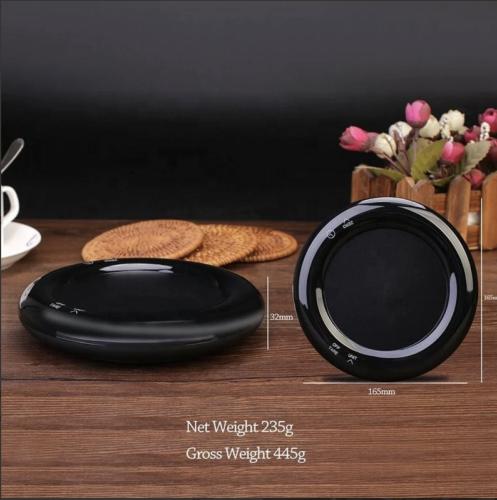 ميزان دائري لمس بشكل مميز - اسود