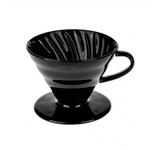 قمع V60 سراميك اسود 02 من هاريو