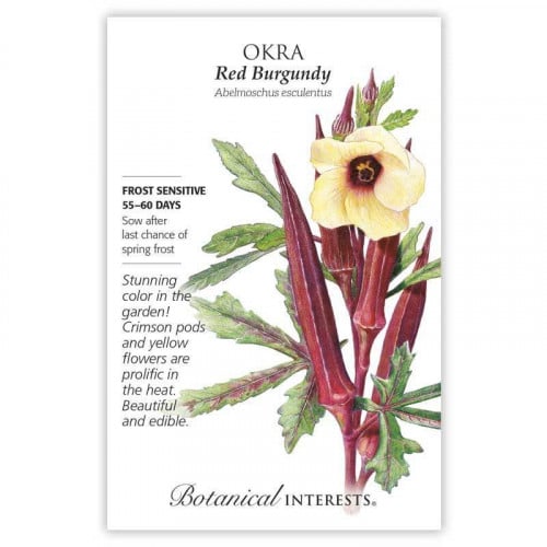 بذور بامية حمراء - Red Burgundy Okra Seed