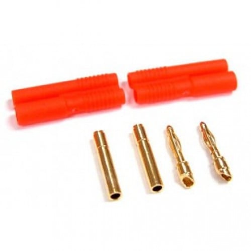 Yeah Racing Two Pair 2.0mm Gold Plated Connector With HousingYeah Racing Two Pair 2.0mm Gold Plated Connector With Housing