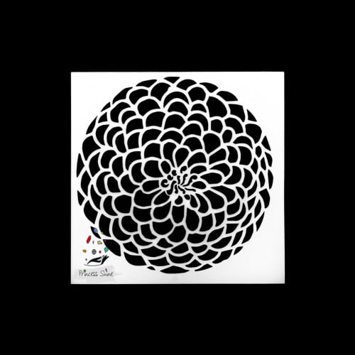 245 - ورق استنسل زهرة  13سم * 13سم