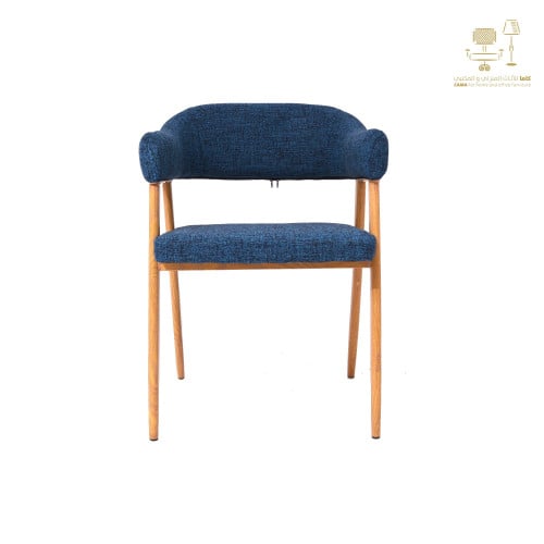 كرسي ازرق رجل خشبي