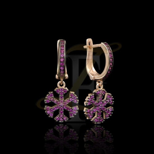 حلق (زركون) فضة عيار 925