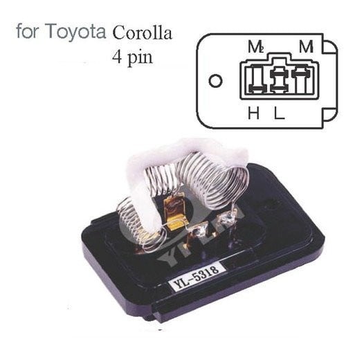 RESISTOR TOYOTA COROLLA 4 PIN NO 10876W