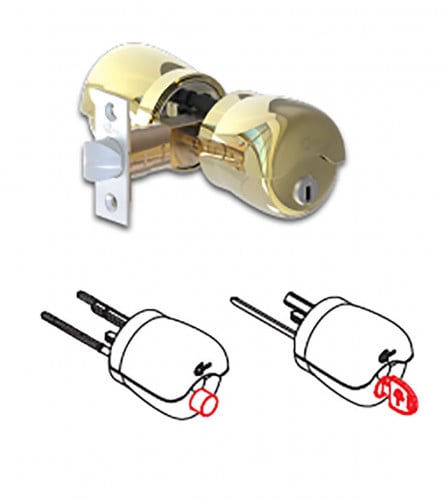 كيلون رمانة مفتاح وضغط لون ذهبي