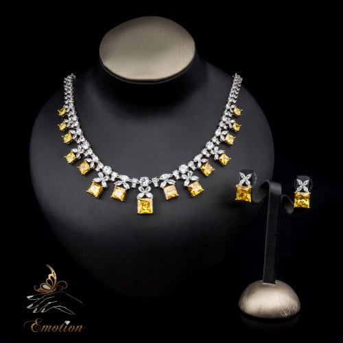 طقم زركون فضي -اطقم مناسبات