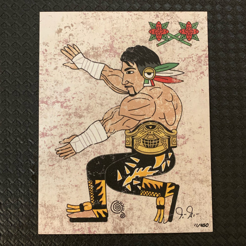 Exclusive Art Print Features WRestler Eddie Guerrero Hand Signed By Artist Qetza & Numbered 10 /450