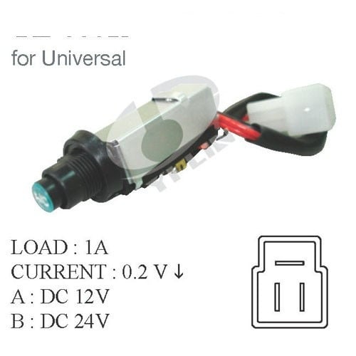 AC SWITCH UNIVERSAL USE  PUSH BUTTON No 10033W  مفتاح سوتش عام ضغاط