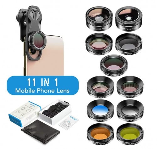 عدسات وفلتر للجوال 11 في 1 يونيفرسال