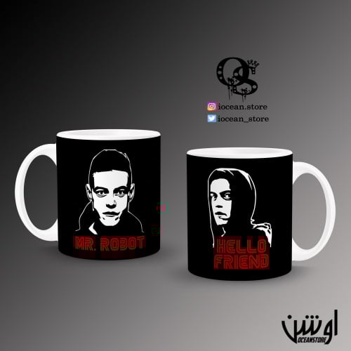 Mug-006- كوب mr robot - مستر روبوت