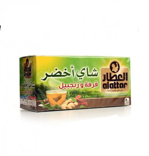 مشروب الشاي الاخضر بالقرفه والزنجبيل 20كيس