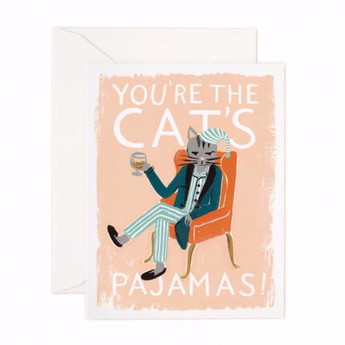 بطاقة تهنئة you're the cat's Pajamas