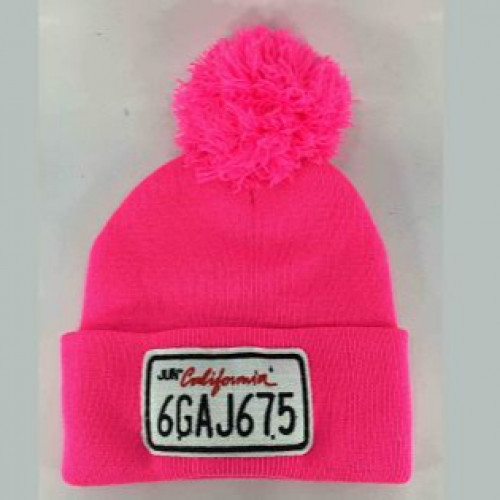 ايس كاب وردي غامق بكوره (KK251118-8 Pink Beanie Bubble Hat)