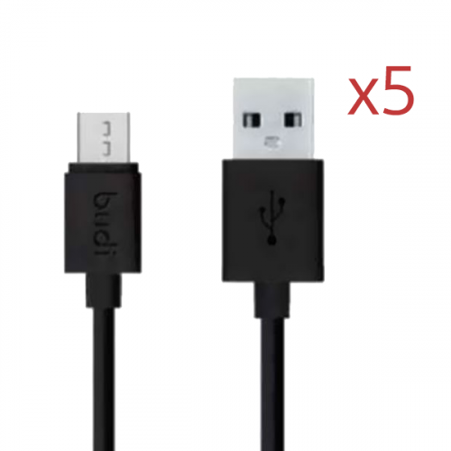 كيبل شحن من usb إلى micro بطول 1.2 متر - 5 حبات لو...