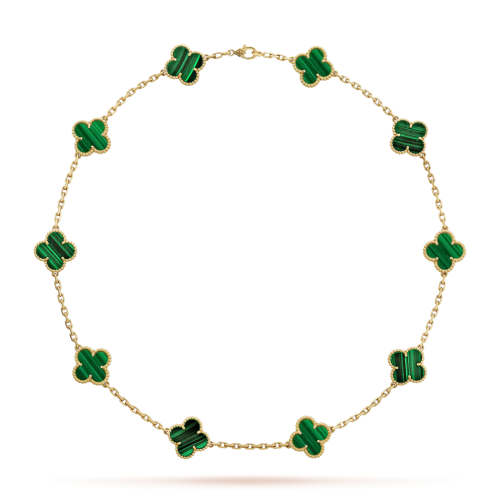 عقد ڤينتاج الأمبرا  قولد : حجر مالاكيت