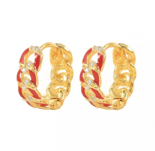 حلق جنزير : احمر