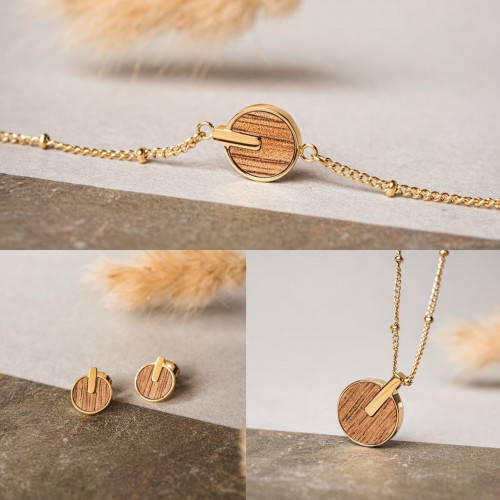 طقم اوباستي ماربل/ذهبي حلق سلسلة اسورة