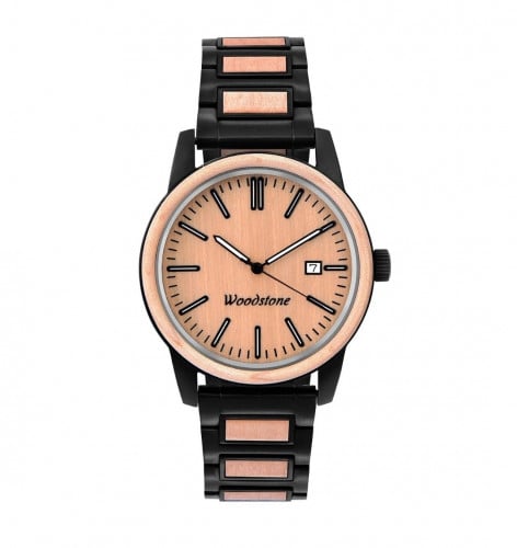 وود ستون كرافت ماستر رجالية (خشب فاتح/اسود)