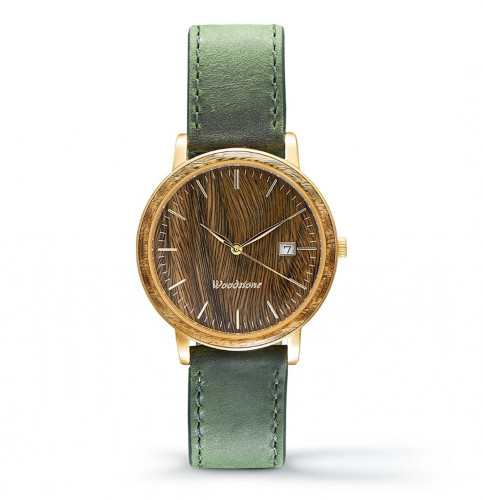 وود ستون فلورنس رجالية (خشب صندل اخضر/ذهبي)