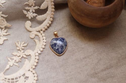 Sodalite Heart Shaped Pendant