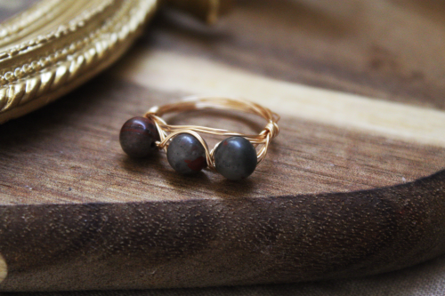 Bloodstone x Copper Ring
