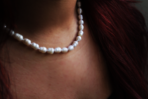 Freshwater White Pearls Necklace - 14inch