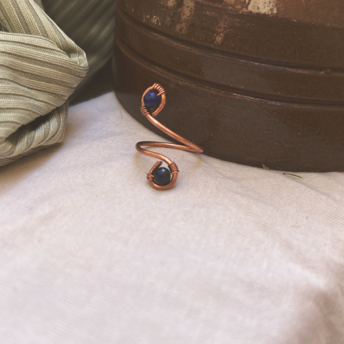 Lapis Lazuli x Raw Copper Ring