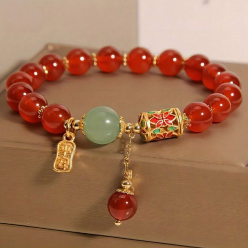 سوار عقيق أحمر نسائي