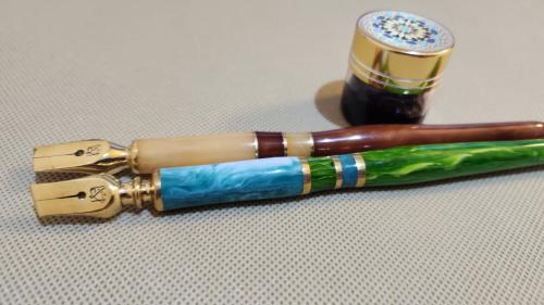 قلم الآغا - ذهبي نحاسي - للجلي