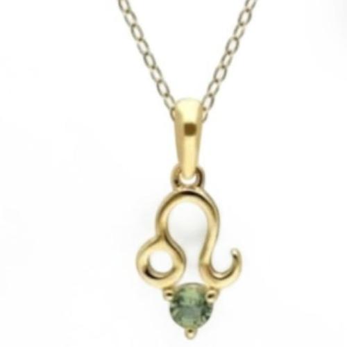 تعليقة ذهب عيار ١٨ برج الأسد مع حجر زركون طبيعي ٢ جرام