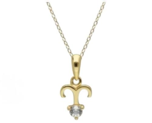 تعليقة ذهب عيار ١٨ برج الحمل مع الماس ٢ جرام